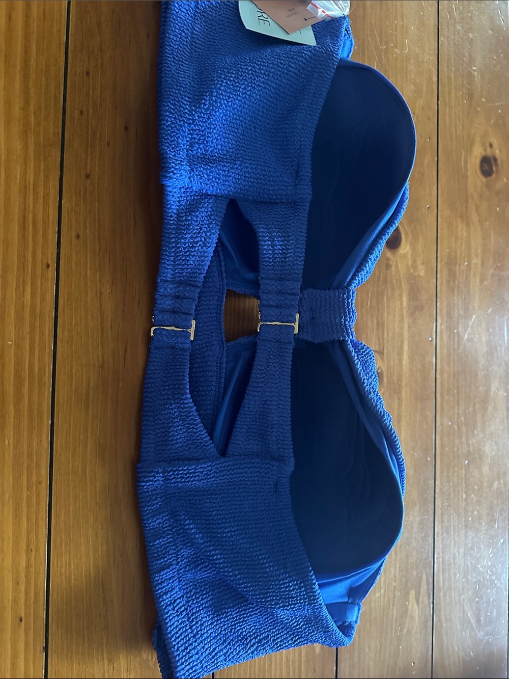 a new day Royal Blue Knit Bandeau Top with Removable Strap - Picture 4 of 6